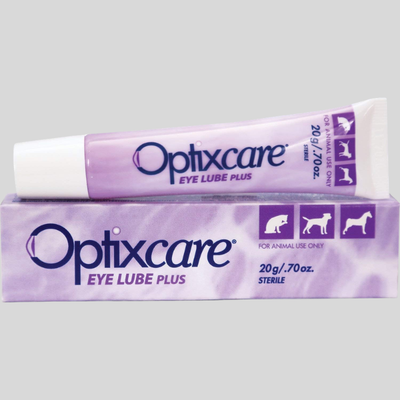 OptixCare Eye Lube Plus + Hyaluron 20g for Dog Cat Horses, Pack of 3