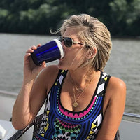 CeramiSteel Coffee Ceramic Travel Mug (12 ounce), Ceramic Rim & Inner Coating on Insulated Stainless Steel Tumbler, Durable Matte Black Finish